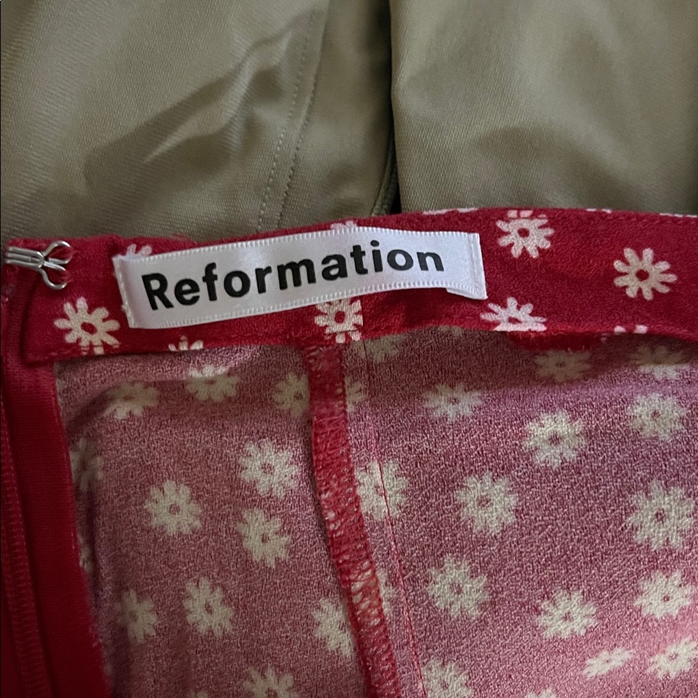 Reformation Red Floral Midi Skirt - Picture 8 of 8